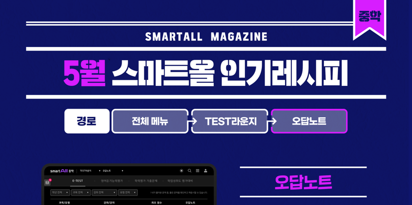 2026년 5월 스마트올 중학 콘텐츠 안내